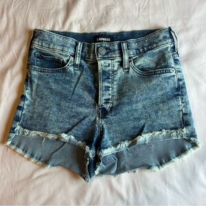Express Acid Wash Denim Shorts – Size 0
